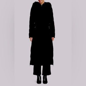 EUC DKNY Longline Puffer Coat with Removable Faux Fur - Very Warm